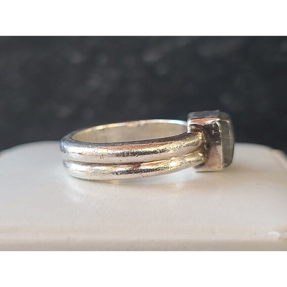 925 Sterling Silver Labradorite Ring Size US 6 Vintage - Picture 4 of 10